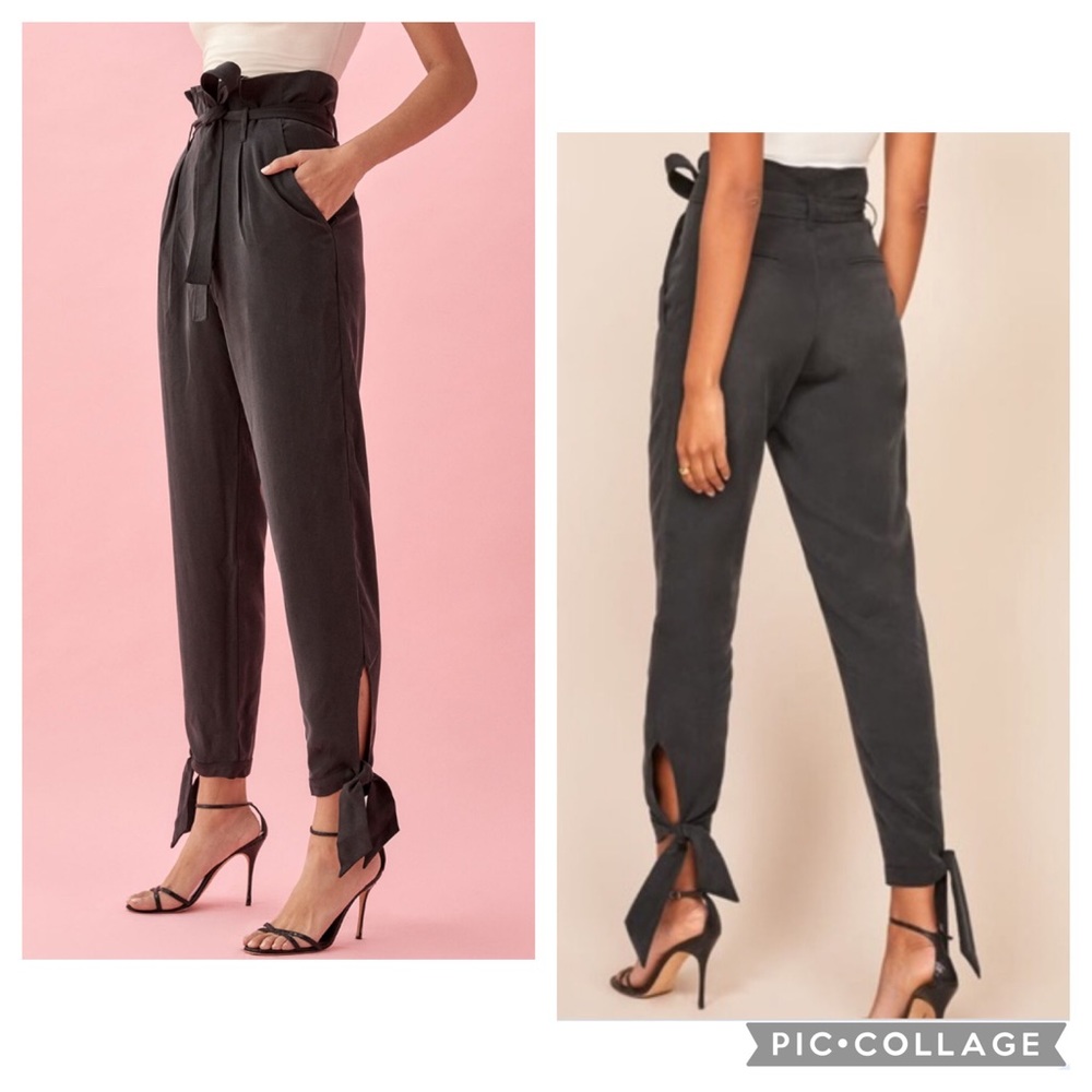 Reformation Avalon Pants Black NWT